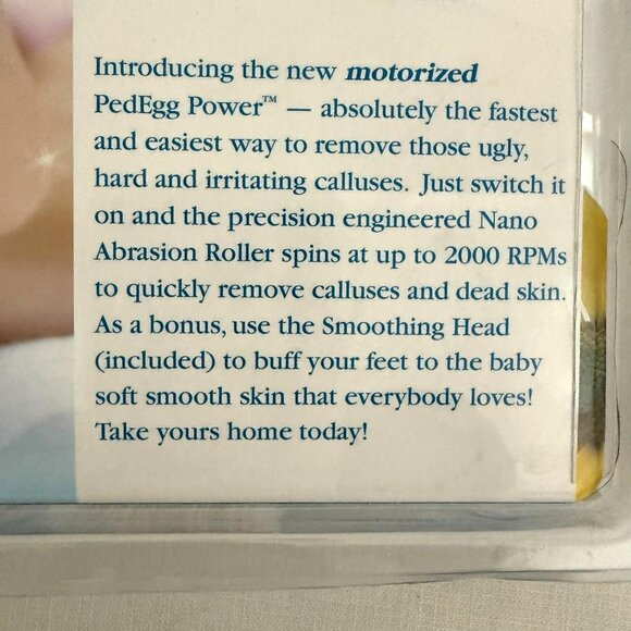 Ped Egg Power Cordless Electric Callus Remover Bonus Smoothing Head Soft Feet - Picture 4 of 10
